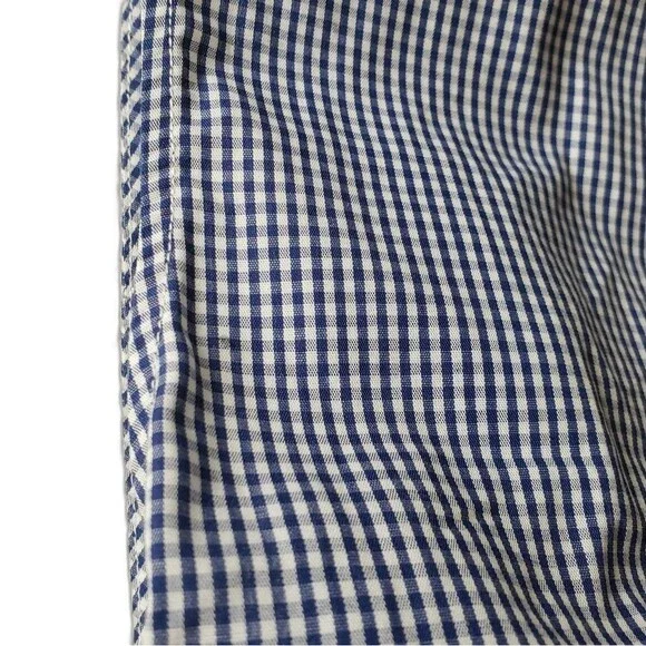 Banana Republic Gingham Sleeveless Top Crossback Size Large 100% Cotton Brunch - Picture 6 of 6